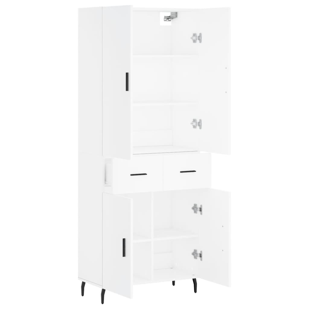Buffet haut Blanc 69,5x34x180 cm Bois d'ingénierie - XIOS