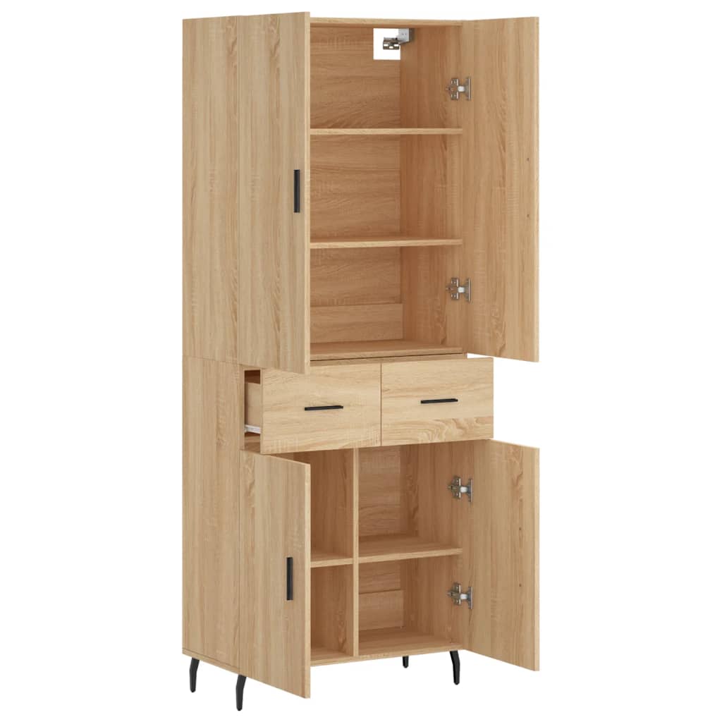 Buffet haut Chêne sonoma 69,5x34x180 cm Bois d'ingénierie - XIOS