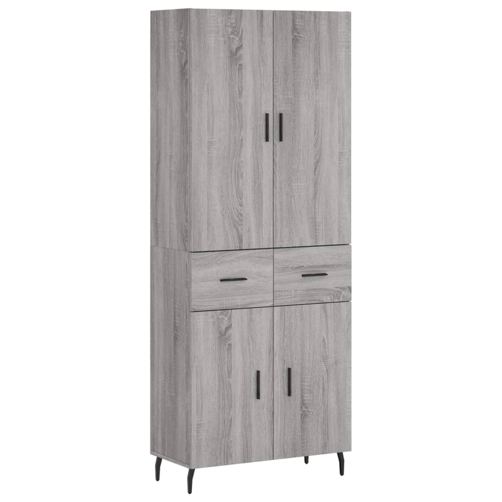 Buffet haut Sonoma gris 69,5x34x180 cm Bois d'ingénierie - XIOS