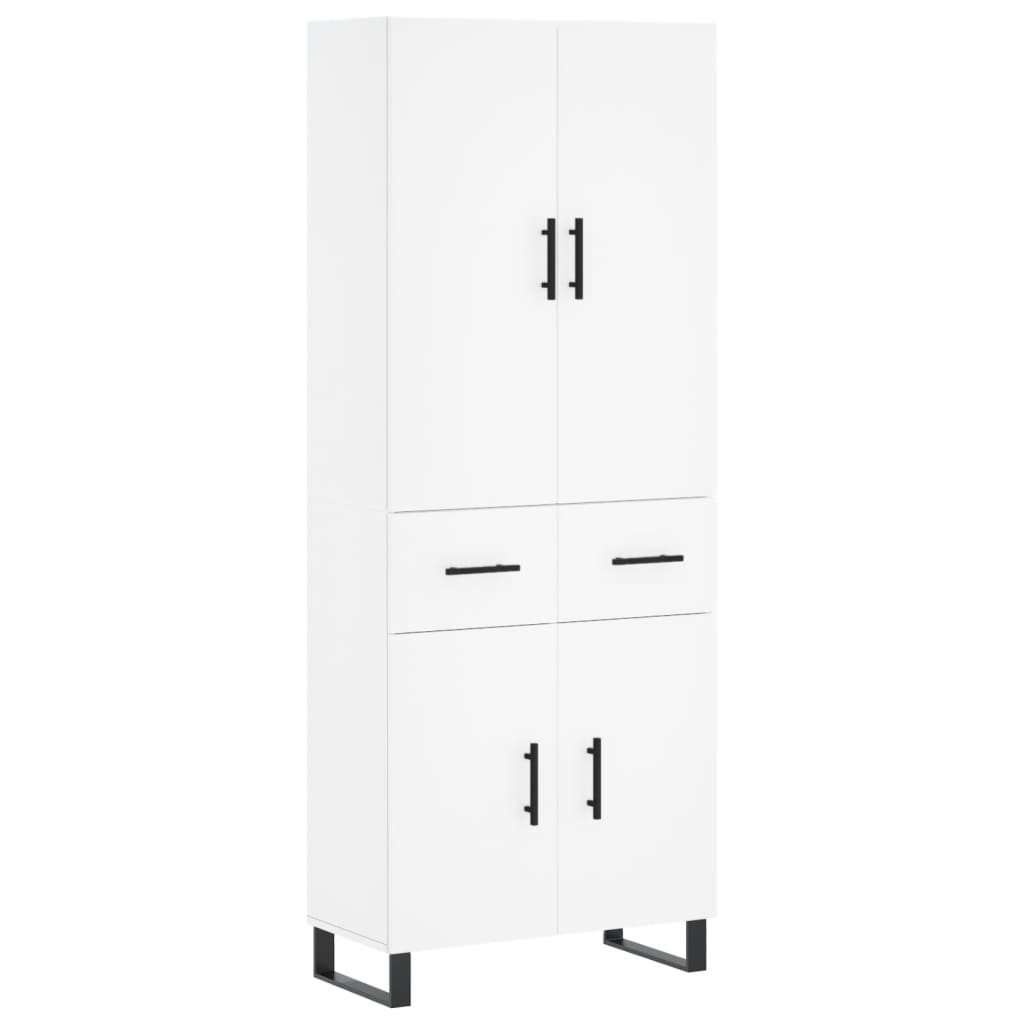 Buffet haut Blanc 69,5x34x180 cm Bois d'ingénierie - XIOS