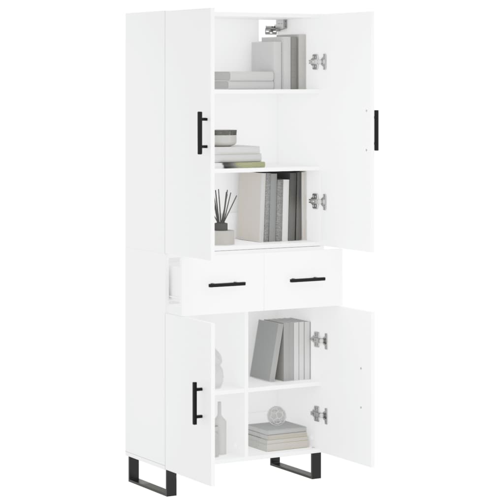 Buffet haut Blanc 69,5x34x180 cm Bois d'ingénierie - XIOS