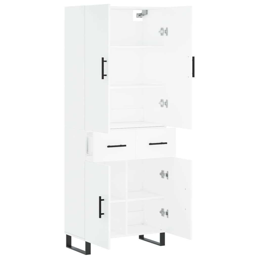 Buffet haut Blanc 69,5x34x180 cm Bois d'ingénierie - XIOS