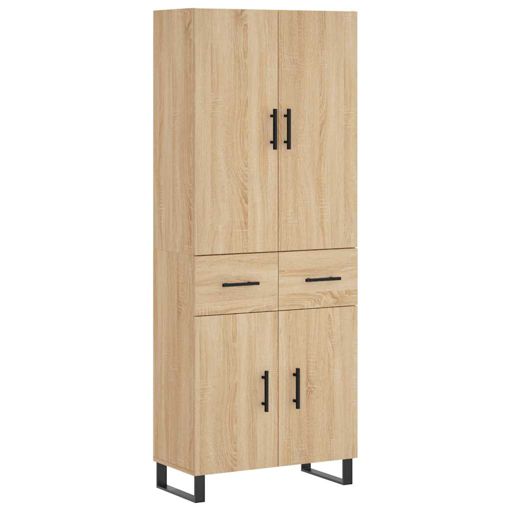 Buffet haut Chêne sonoma 69,5x34x180 cm Bois d'ingénierie
