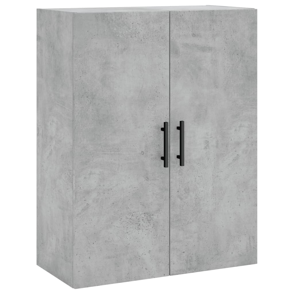Buffet haut Gris béton 69,5x34x180 cm Bois d'ingénierie - XIOS