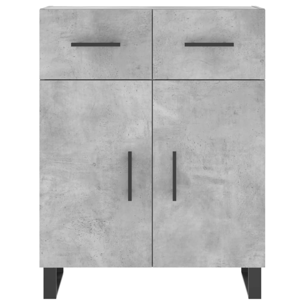 Buffet haut Gris béton 69,5x34x180 cm Bois d'ingénierie - XIOS