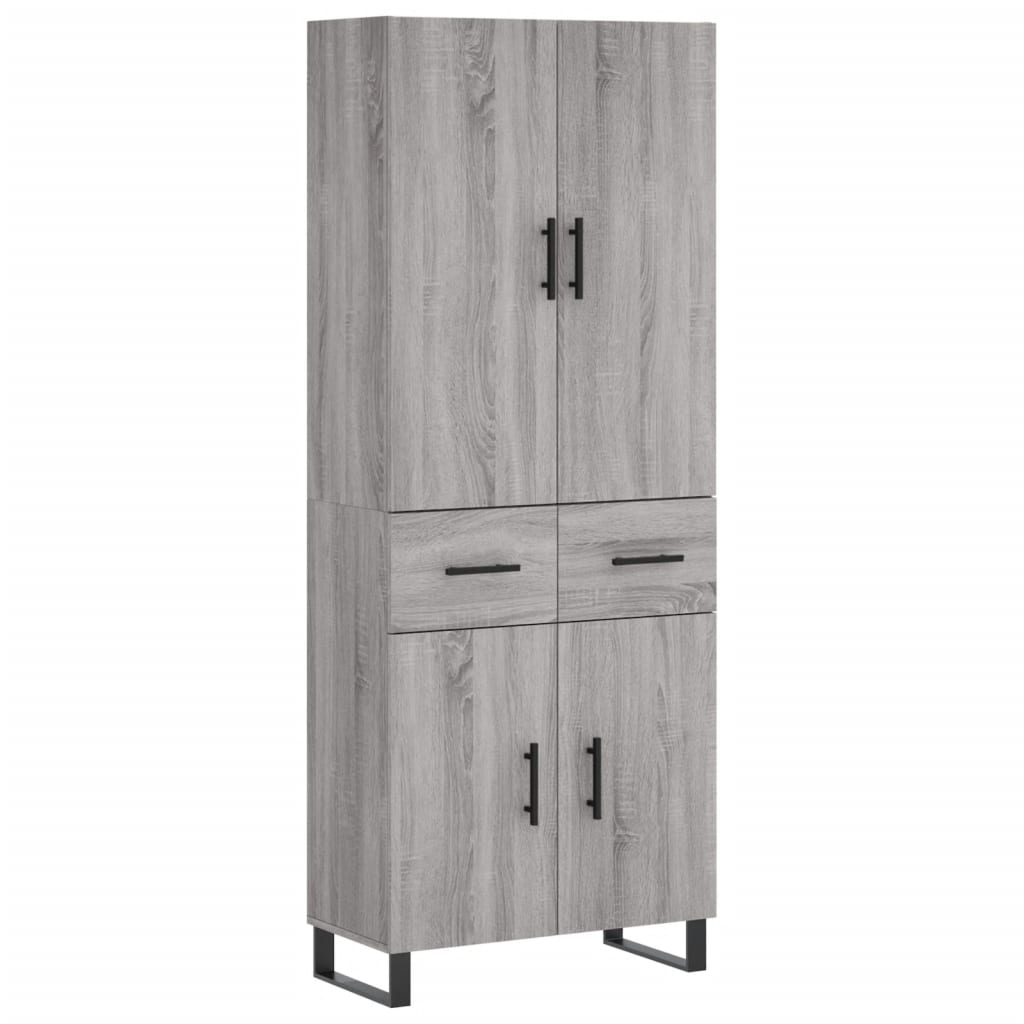 Buffet haut Sonoma gris 69,5x34x180 cm Bois d'ingénierie - XIOS