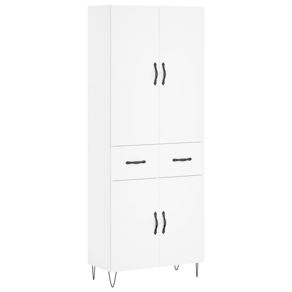 Buffet haut Blanc 69,5x34x180 cm Bois d'ingénierie - XIOS