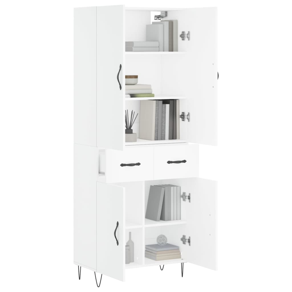 Buffet haut Blanc 69,5x34x180 cm Bois d'ingénierie - XIOS
