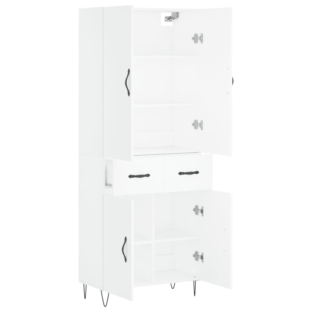 Buffet haut Blanc 69,5x34x180 cm Bois d'ingénierie - XIOS