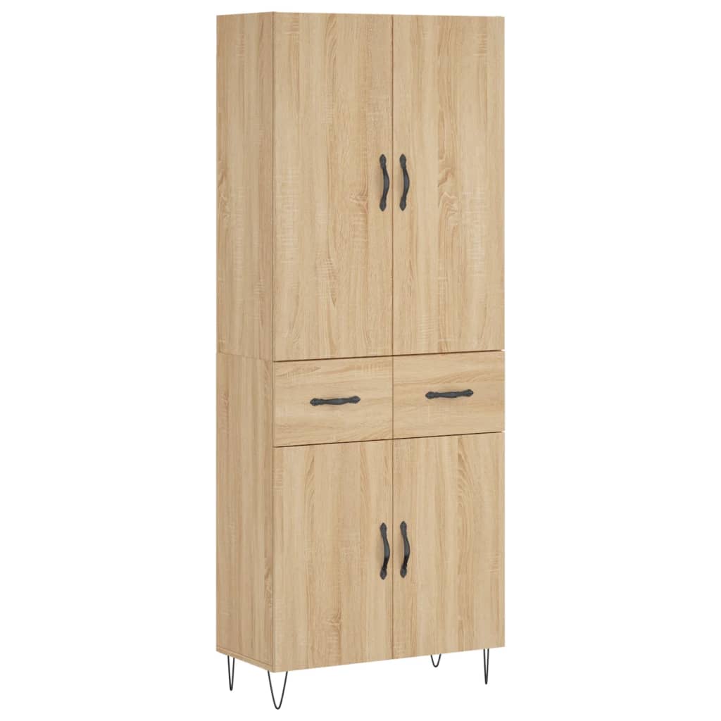 Buffet haut Chêne sonoma 69,5x34x180 cm Bois d'ingénierie - XIOS