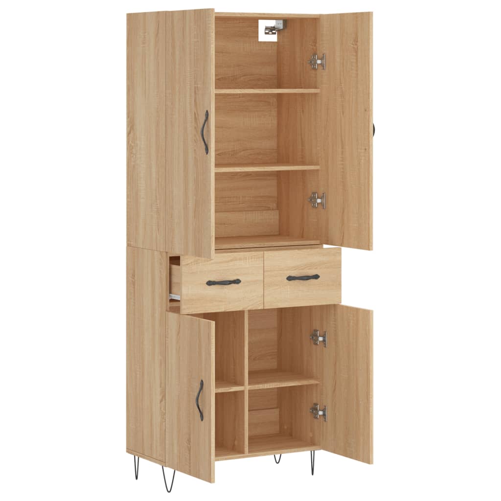 Buffet haut Chêne sonoma 69,5x34x180 cm Bois d'ingénierie - XIOS