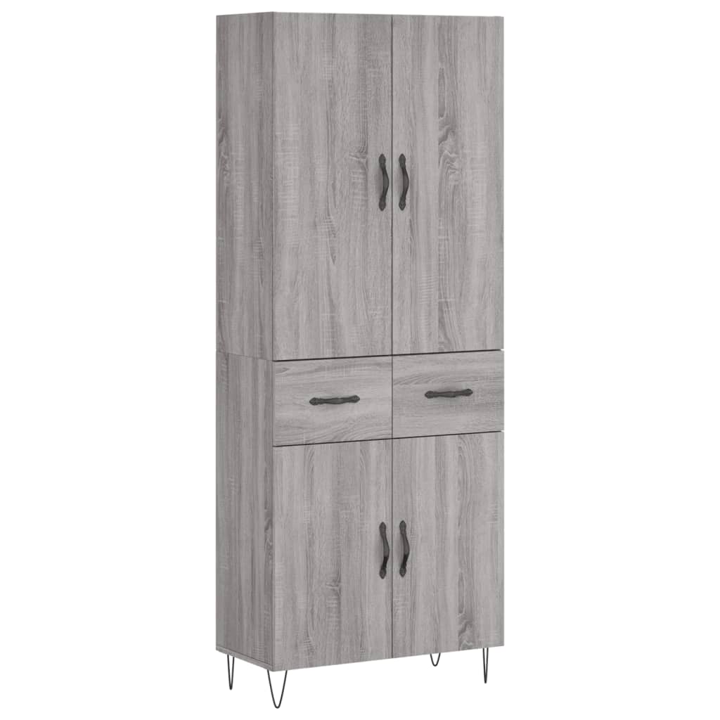 Buffet haut Sonoma gris 69,5x34x180 cm Bois d'ingénierie - XIOS