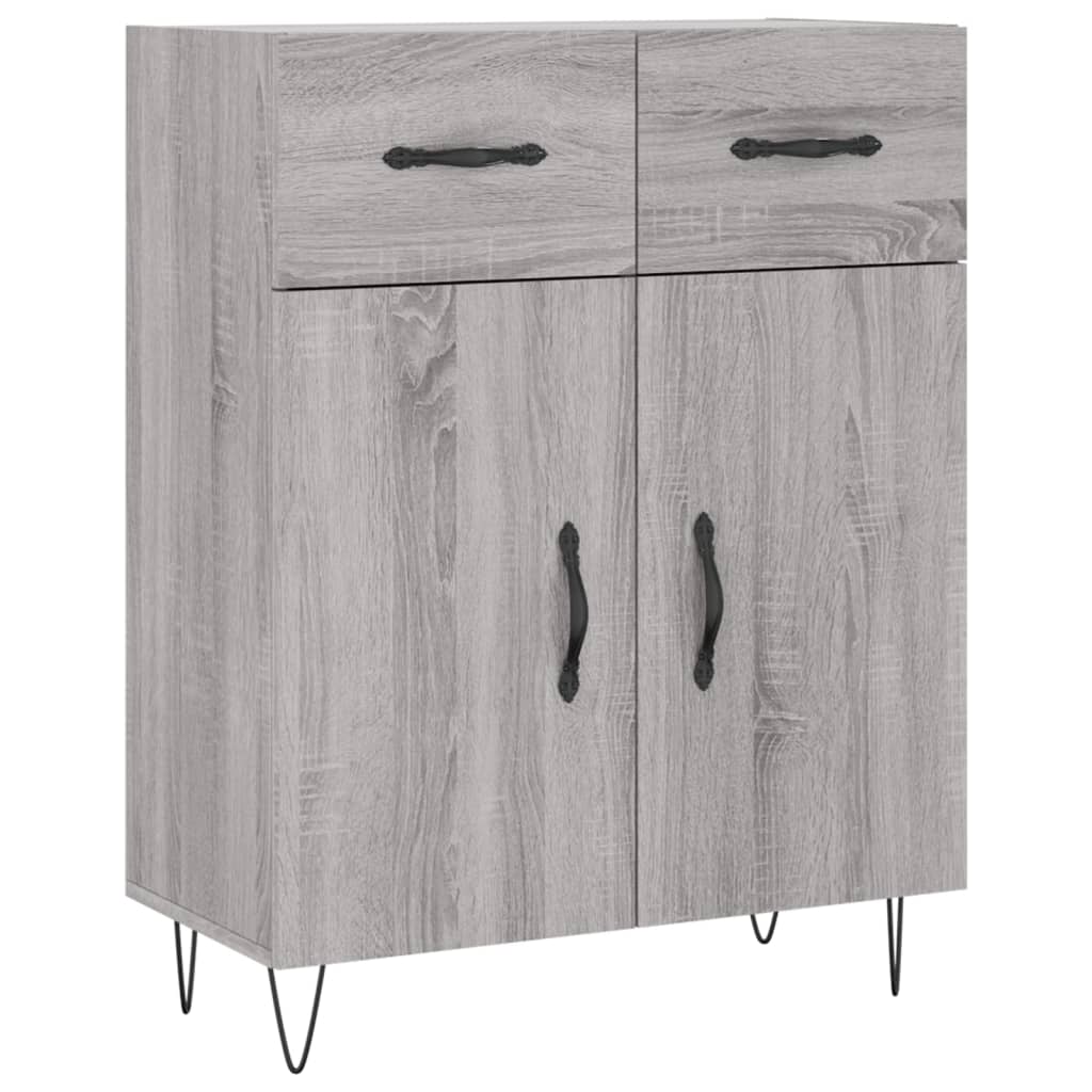 Buffet haut Sonoma gris 69,5x34x180 cm Bois d'ingénierie - XIOS
