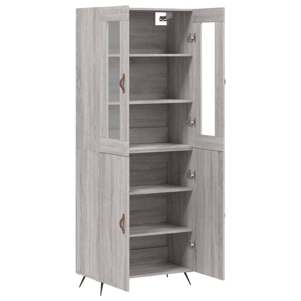 Buffet haut Sonoma gris 69,5x34x180 cm Bois d'ingénierie - XIOS