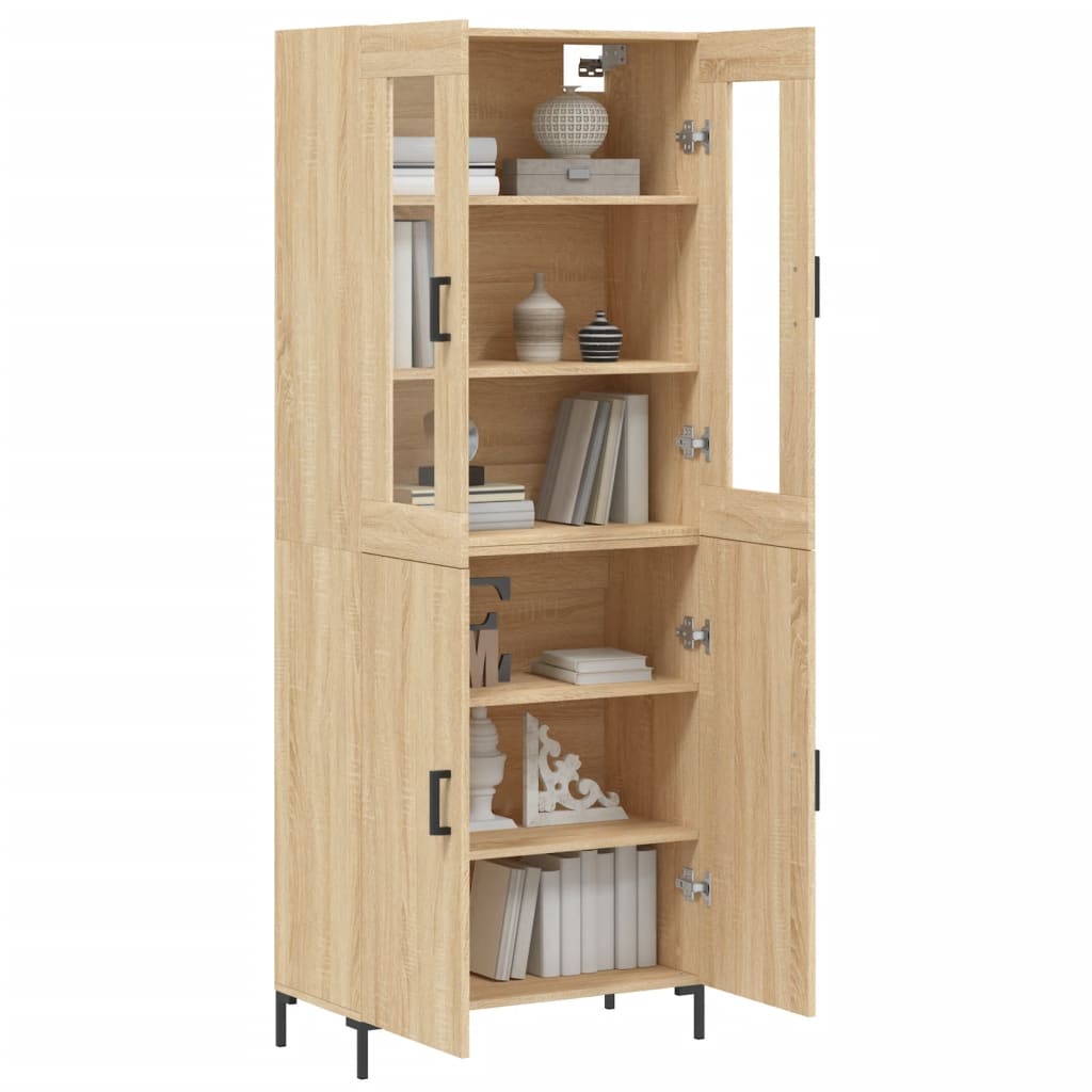Buffet haut Chêne sonoma 69,5x34x180 cm Bois d'ingénierie - XIOS