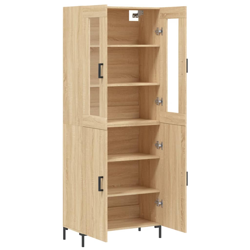 Buffet haut Chêne sonoma 69,5x34x180 cm Bois d'ingénierie - XIOS
