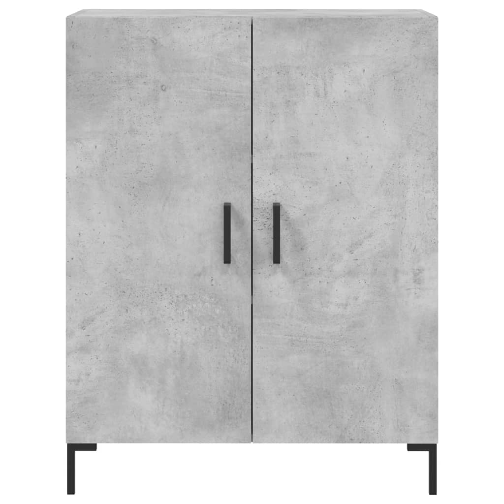 Buffet haut Gris béton 69,5x34x180 cm Bois d'ingénierie - XIOS