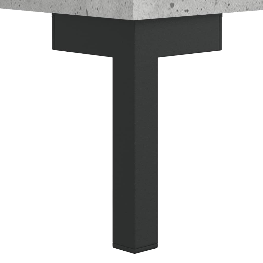 Buffet haut Gris béton 69,5x34x180 cm Bois d'ingénierie - XIOS