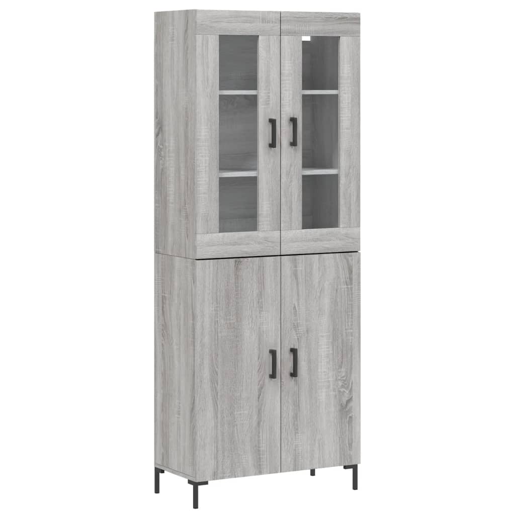 Buffet haut Sonoma gris 69,5x34x180 cm Bois d'ingénierie - XIOS