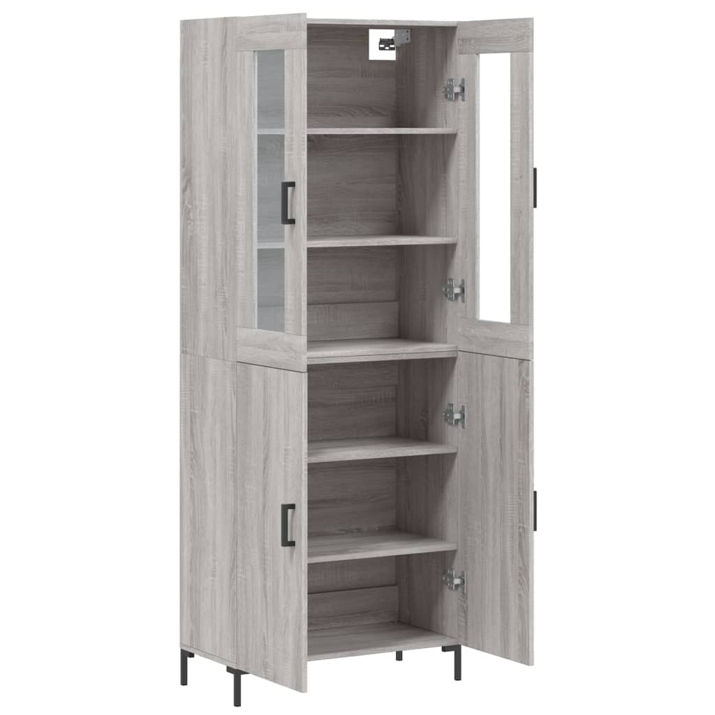 Buffet haut Sonoma gris 69,5x34x180 cm Bois d'ingénierie - XIOS