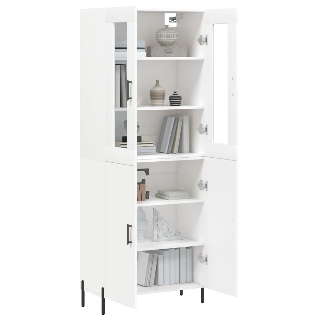 Buffet haut Blanc 69,5x34x180 cm Bois d'ingénierie - XIOS