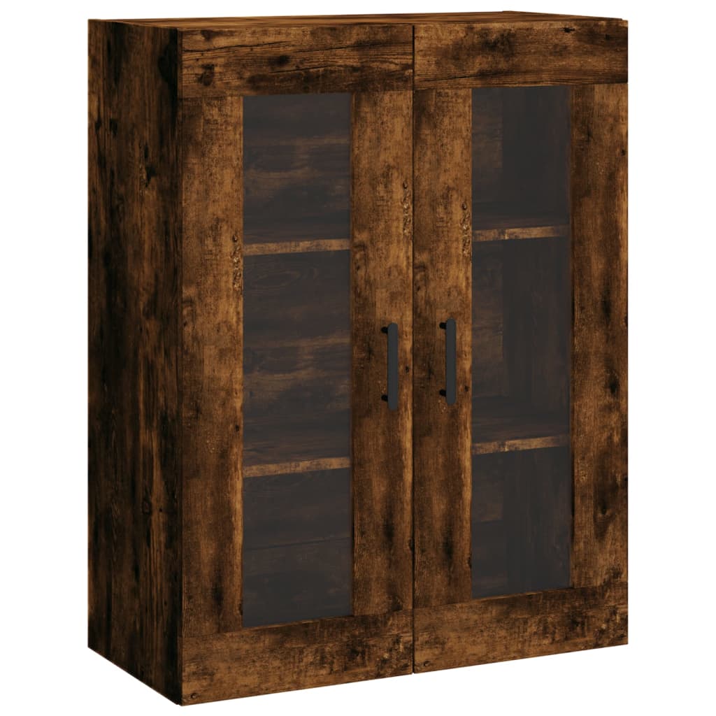 Buffet haut Chêne fumé 69,5x34x180 cm Bois d'ingénierie - XIOS