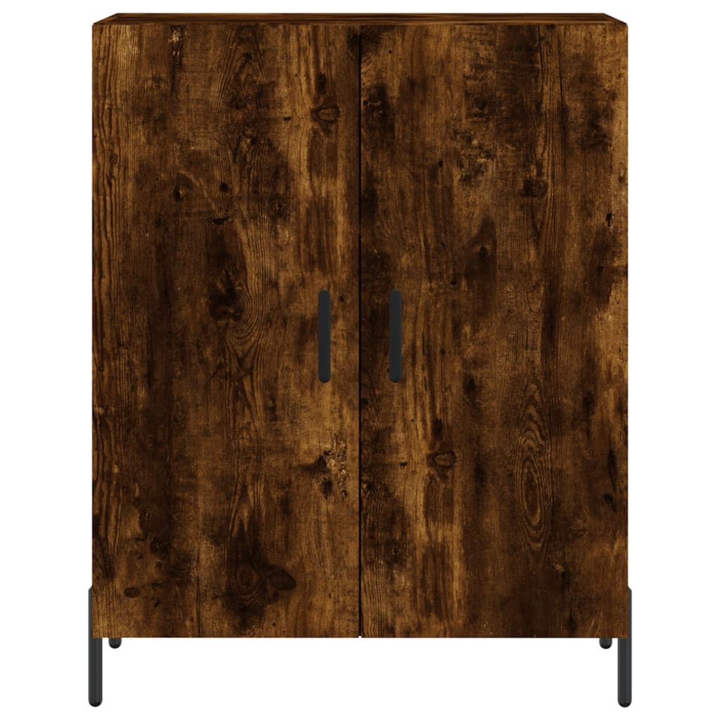 Buffet haut Chêne fumé 69,5x34x180 cm Bois d'ingénierie - XIOS