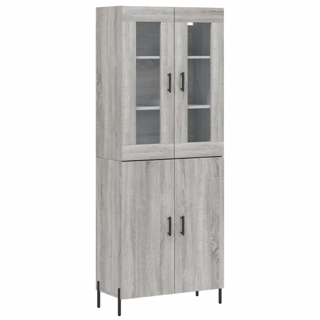 Buffet haut Sonoma gris 69,5x34x180 cm Bois d'ingénierie - XIOS