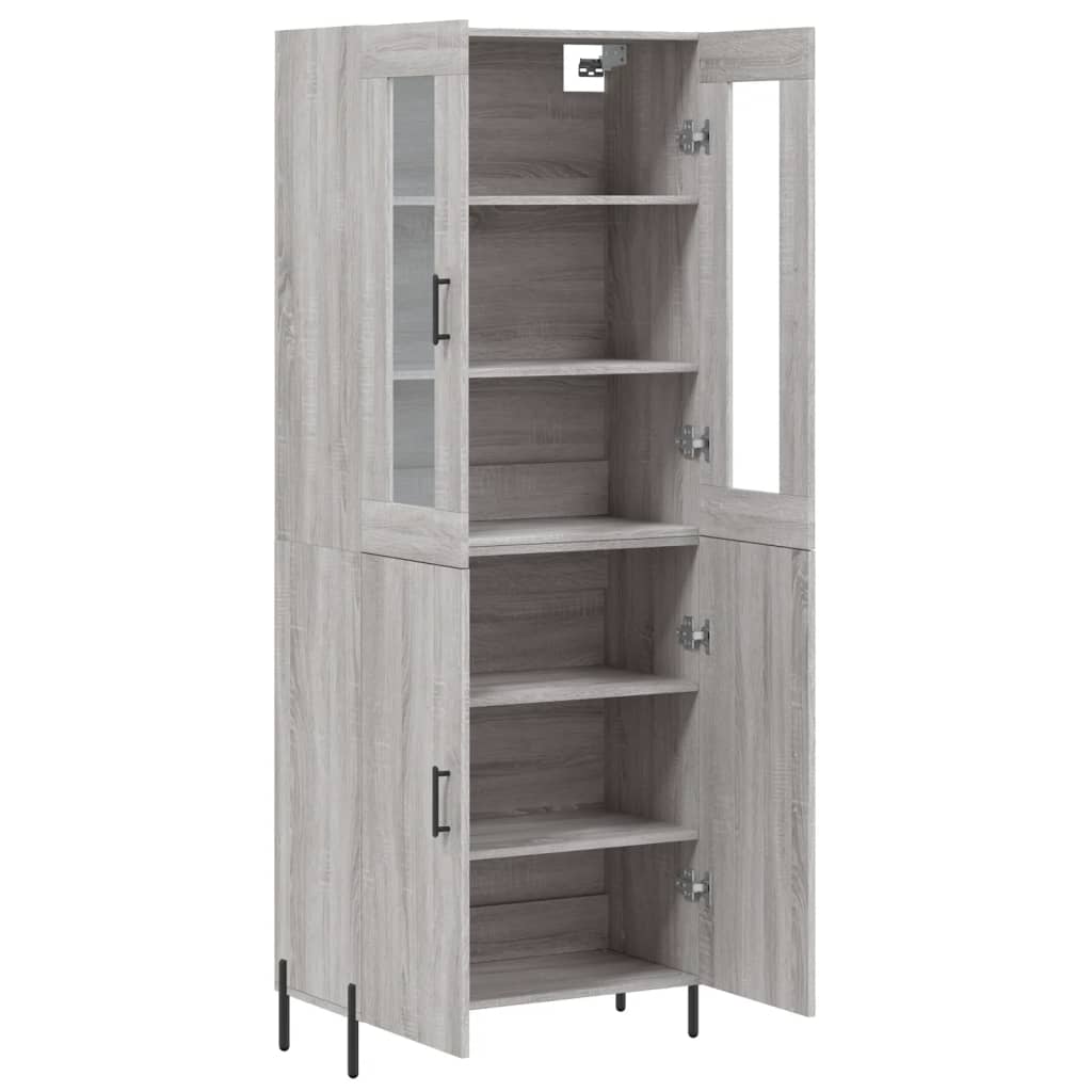 Buffet haut Sonoma gris 69,5x34x180 cm Bois d'ingénierie - XIOS
