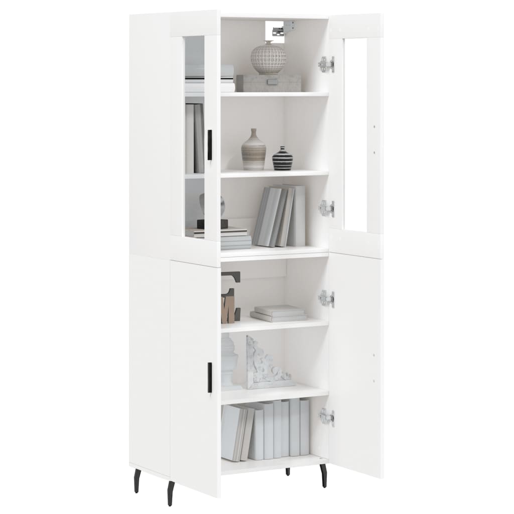 Buffet haut Blanc 69,5x34x180 cm Bois d'ingénierie - XIOS