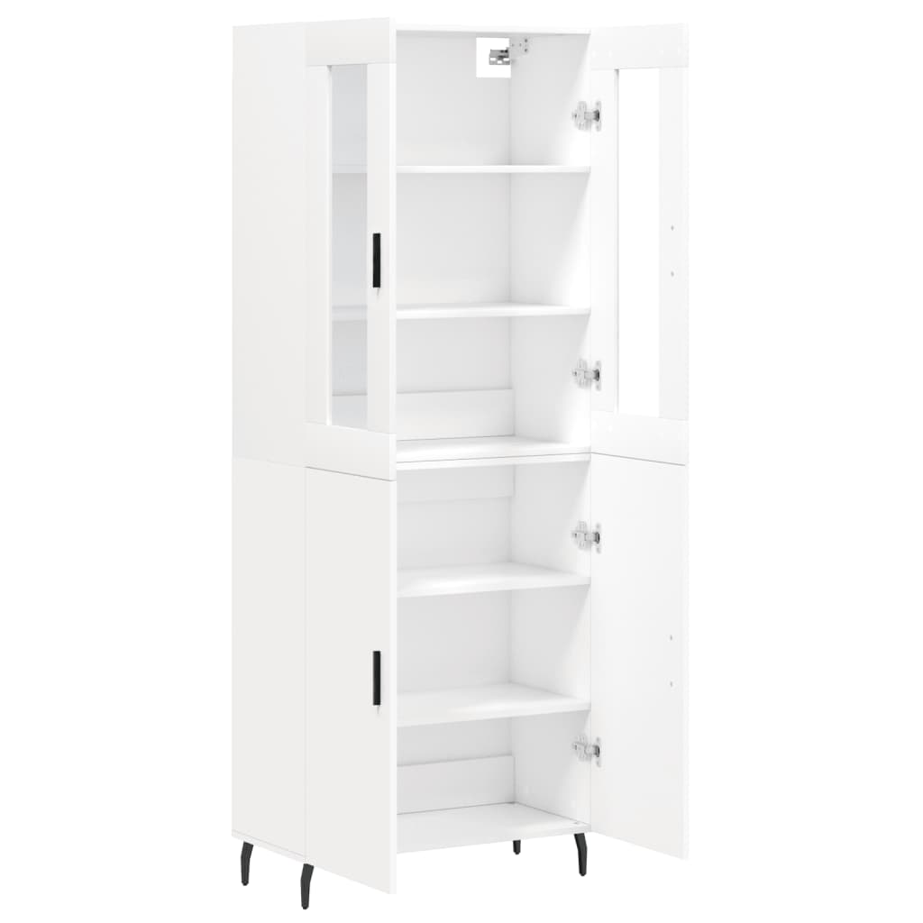 Buffet haut Blanc 69,5x34x180 cm Bois d'ingénierie - XIOS
