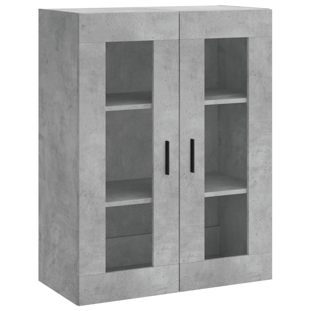 Buffet haut Gris béton 69,5x34x180 cm Bois d'ingénierie - XIOS