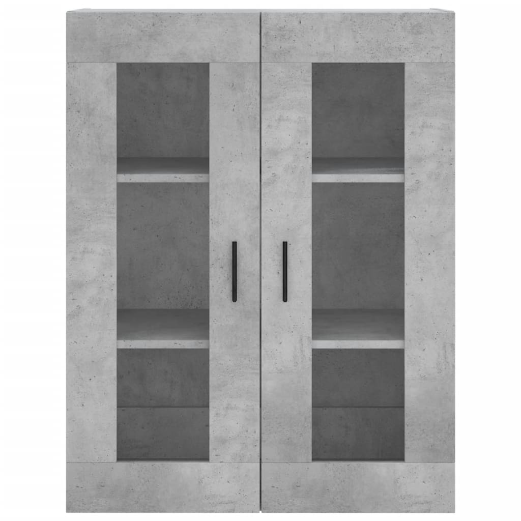 Buffet haut Gris béton 69,5x34x180 cm Bois d'ingénierie - XIOS