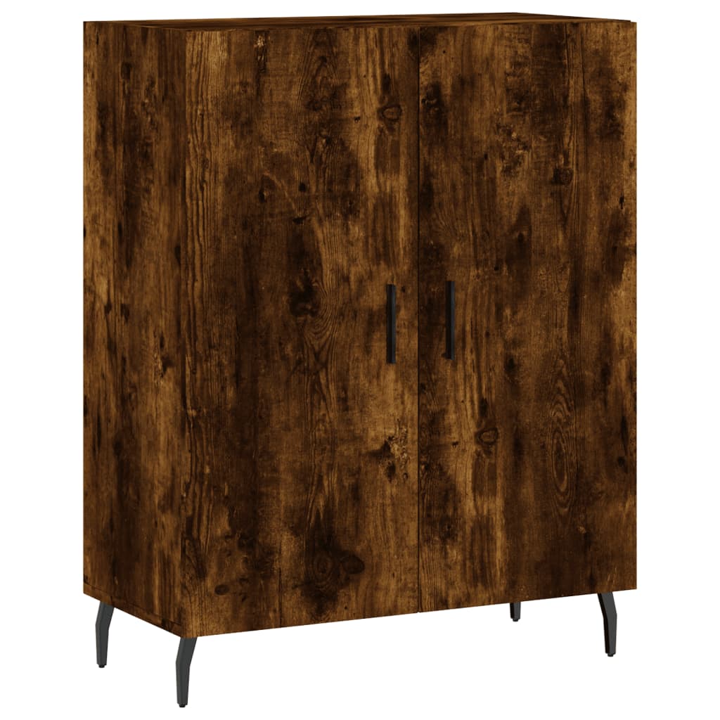 Buffet haut Chêne fumé 69,5x34x180 cm Bois d'ingénierie - XIOS