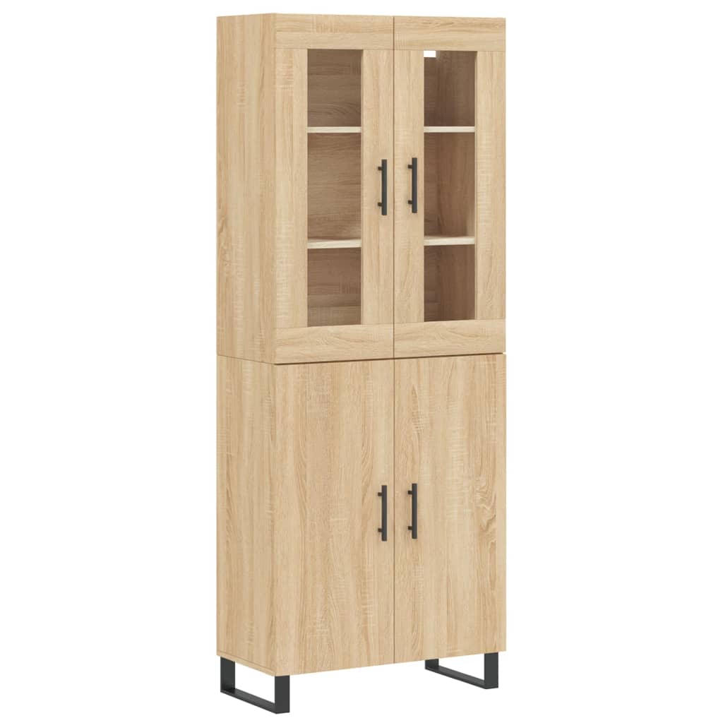 Buffet haut Chêne sonoma 69,5x34x180 cm Bois d'ingénierie - XIOS