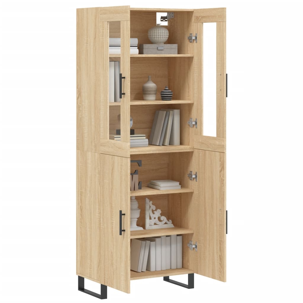 Buffet haut Chêne sonoma 69,5x34x180 cm Bois d'ingénierie - XIOS