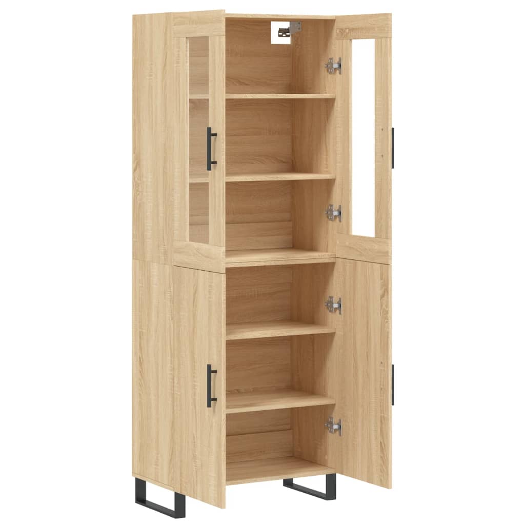 Buffet haut Chêne sonoma 69,5x34x180 cm Bois d'ingénierie - XIOS