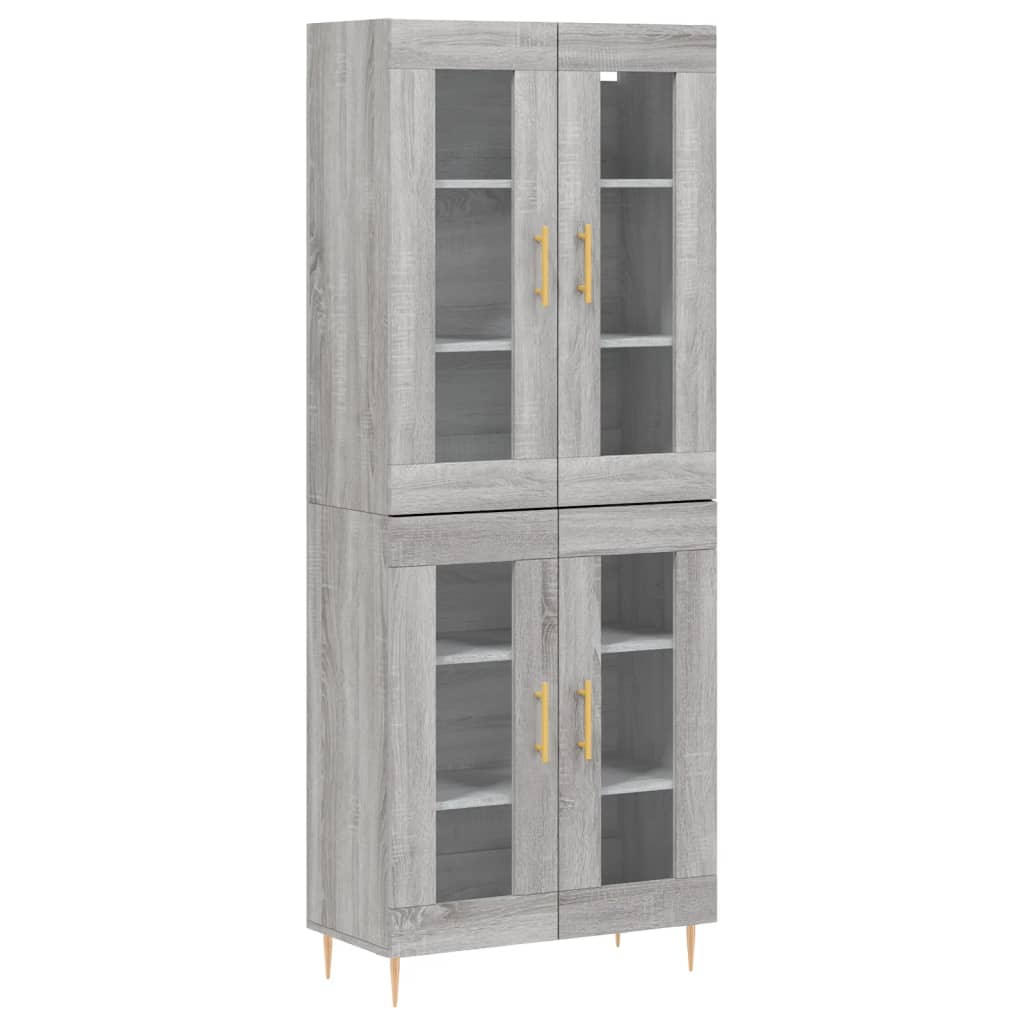 Buffet haut Sonoma gris 69,5x34x180 cm Bois d'ingénierie - XIOS