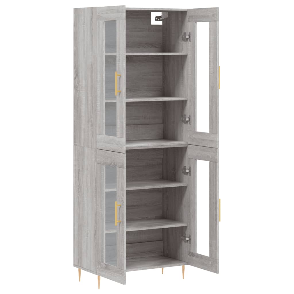 Buffet haut Sonoma gris 69,5x34x180 cm Bois d'ingénierie - XIOS