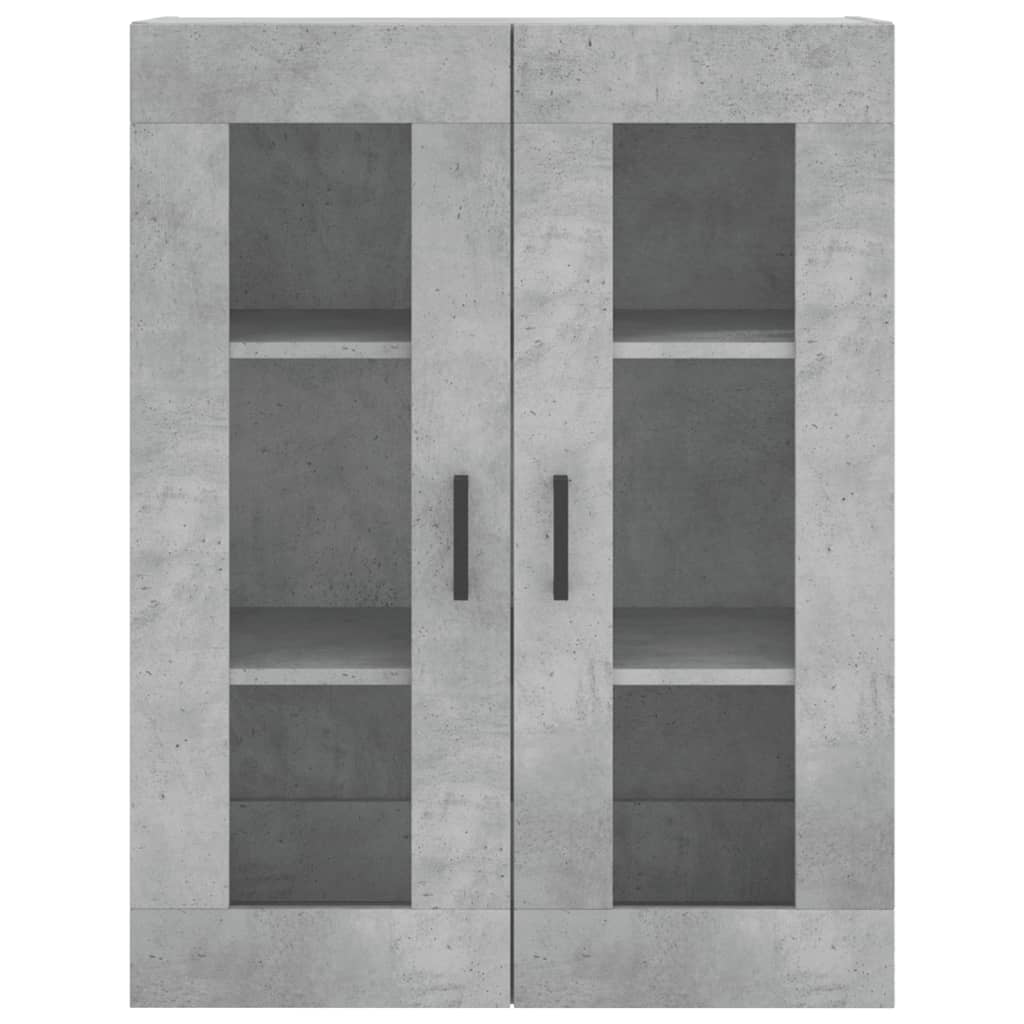 Buffet haut Gris béton 69,5x34x180 cm Bois d'ingénierie - XIOS