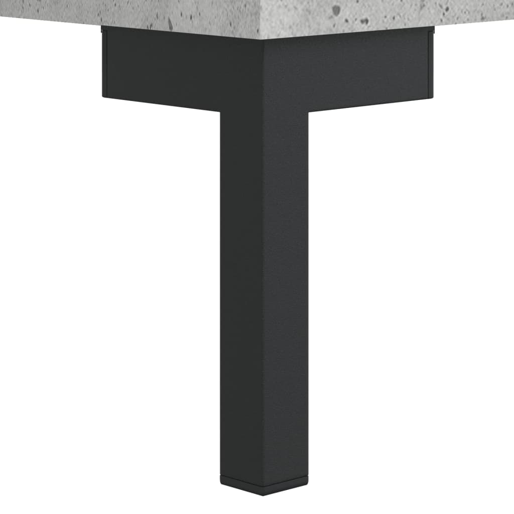 Buffet haut Gris béton 69,5x34x180 cm Bois d'ingénierie - XIOS