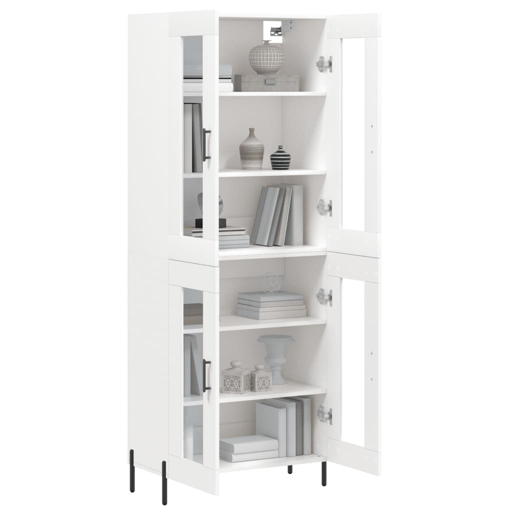 Buffet haut Blanc 69,5x34x180 cm Bois d'ingénierie - XIOS