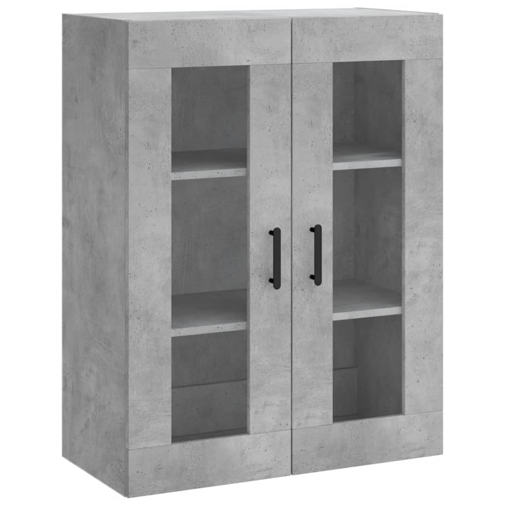 Buffet haut Gris béton 69,5x34x180 cm Bois d'ingénierie - XIOS