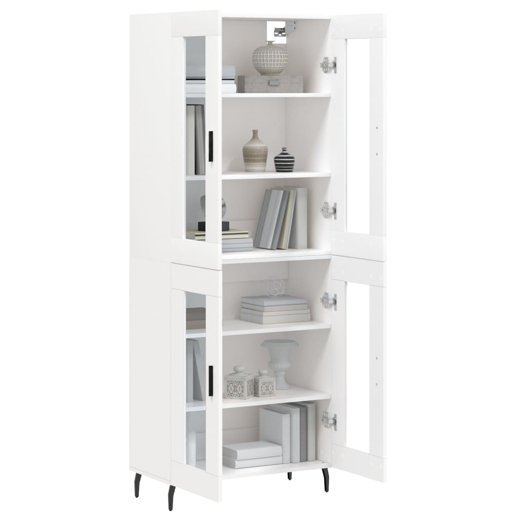 Buffet haut Blanc 69,5x34x180 cm Bois d'ingénierie - XIOS