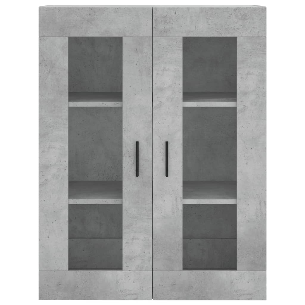 Buffet haut Gris béton 69,5x34x180 cm Bois d'ingénierie - XIOS