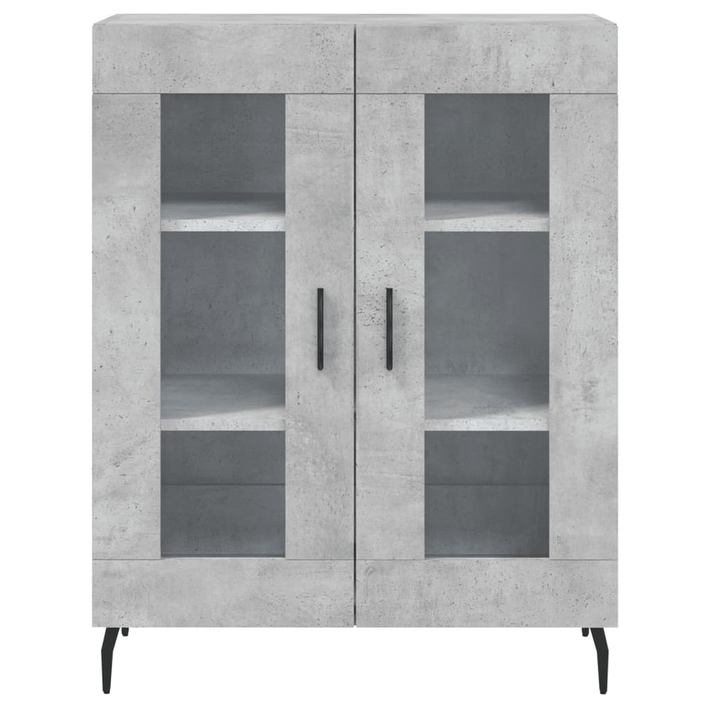 Buffet haut Gris béton 69,5x34x180 cm Bois d'ingénierie - XIOS