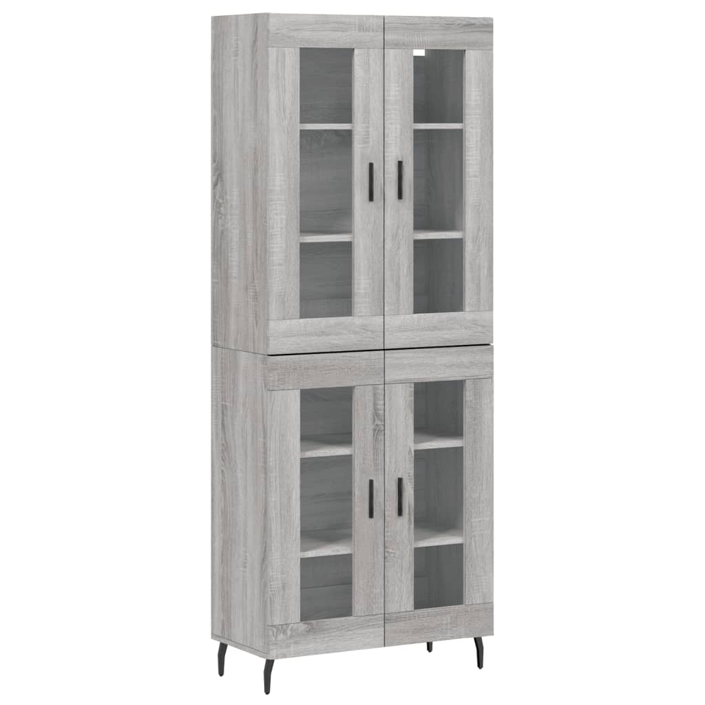 Buffet haut Sonoma gris 69,5x34x180 cm Bois d'ingénierie - XIOS