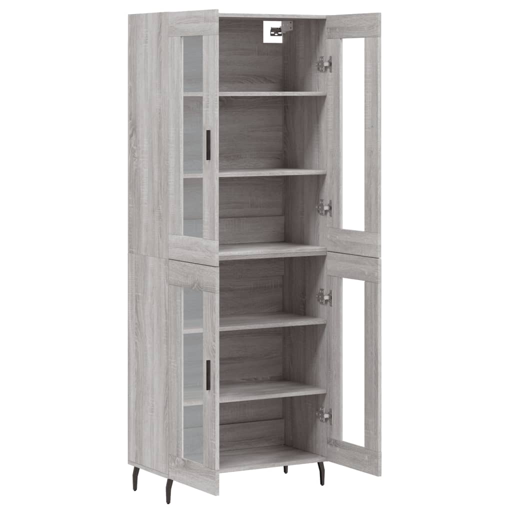 Buffet haut Sonoma gris 69,5x34x180 cm Bois d'ingénierie - XIOS