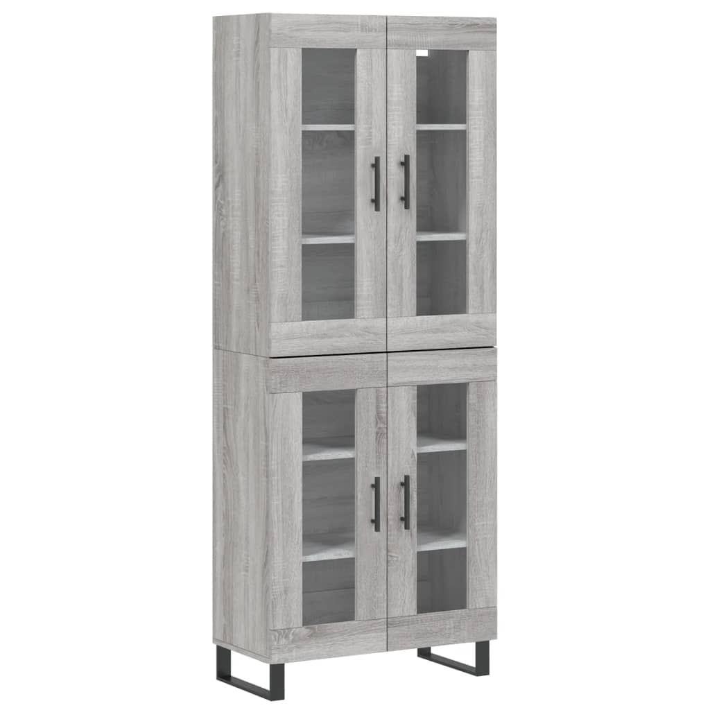 Buffet haut Sonoma gris 69,5x34x180 cm Bois d'ingénierie - XIOS