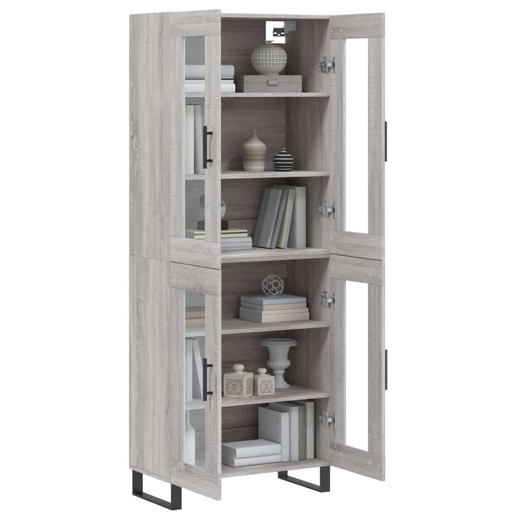 Buffet haut Sonoma gris 69,5x34x180 cm Bois d'ingénierie - XIOS